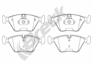 23183 00 701 00 BRECK Комплект тормозных колодок, дисковый тормоз